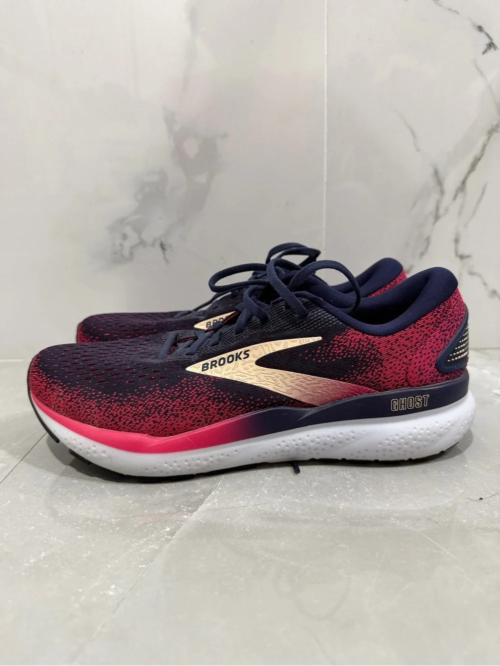 Brooks Ghost Women's Navy & Pink Running Shoes
